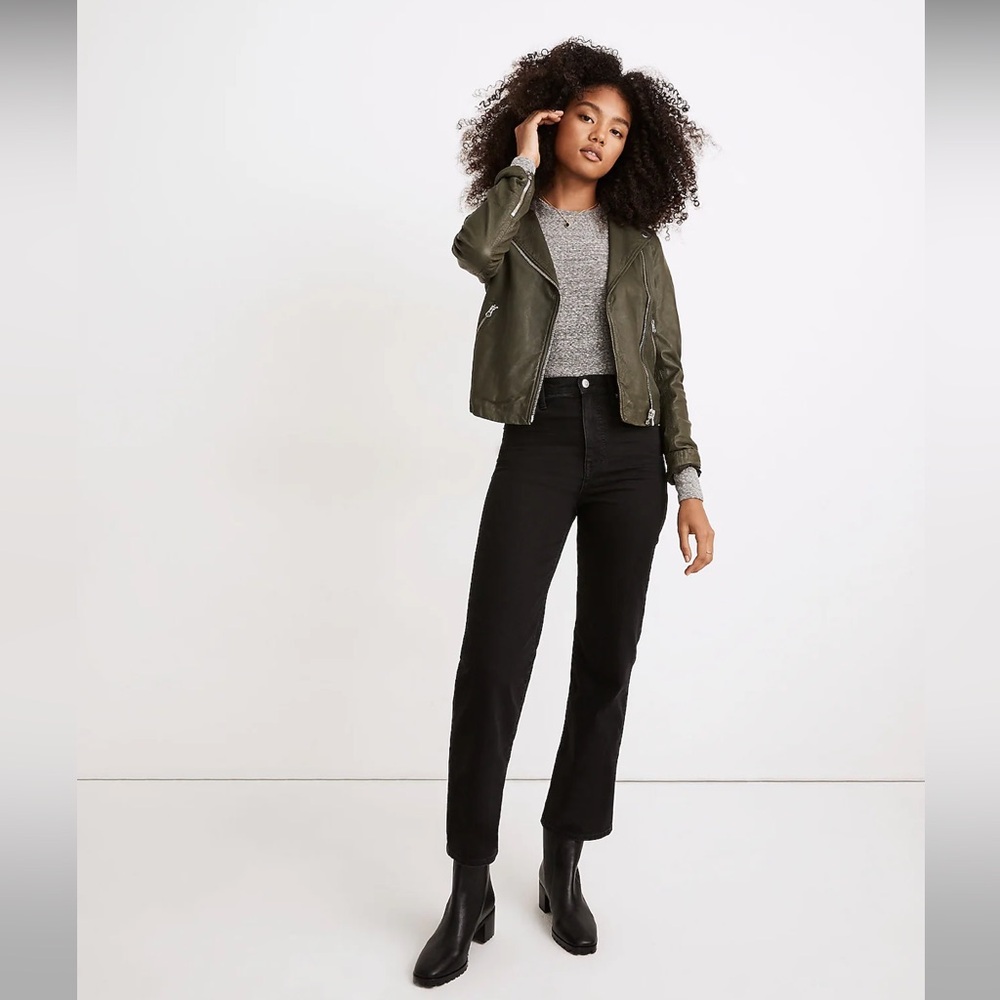 Madewell Slim Wide-Leg crop Jeans in Lunar Wash 25 - Picture 1 of 11